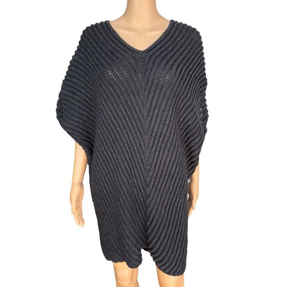 Ronen Chen dark grey Kathryn sweater dress tunic size 6 NWT